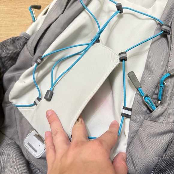 The North Face Jester Backpack Grey Blue Hiking College - Picture 2 of 10